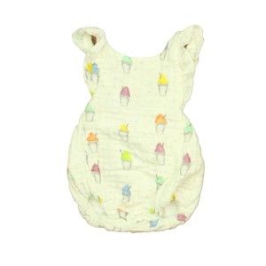 Nola Tawk Unisex White Ice Cream Romper size: 3-6 Months